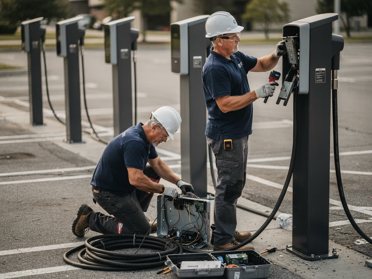 Professional commercial EV installation