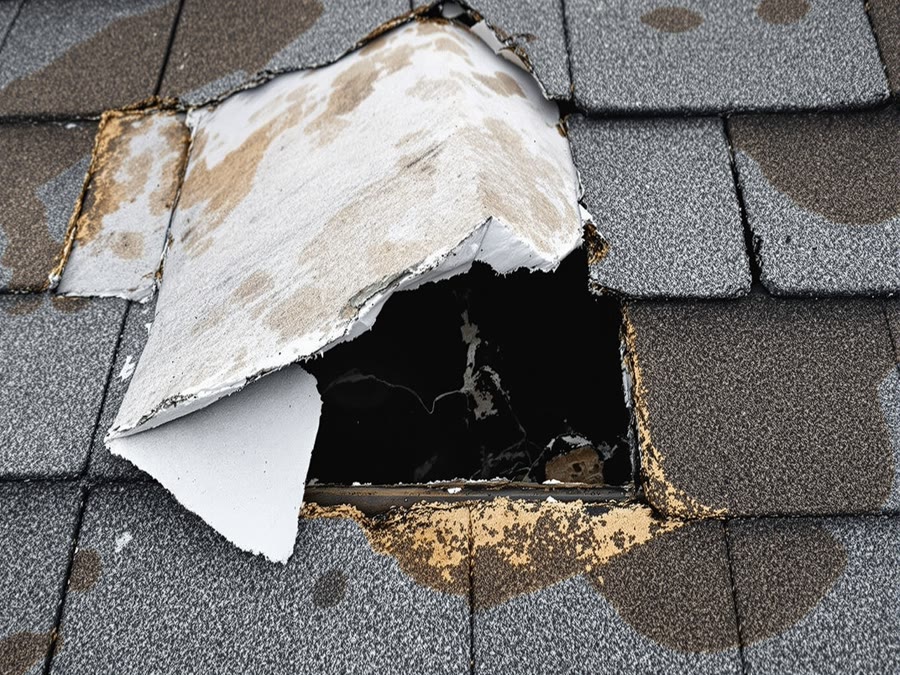 Homeowner concerned about roof damage