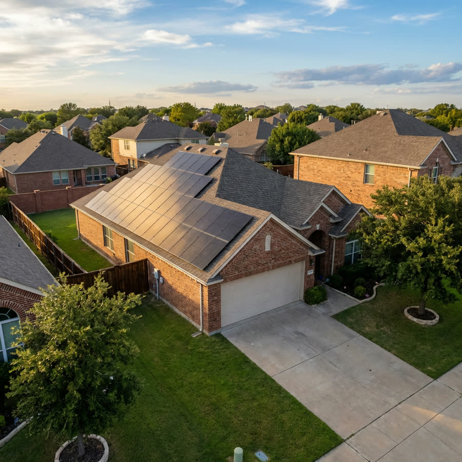 Solar installation on a Anna, TX home