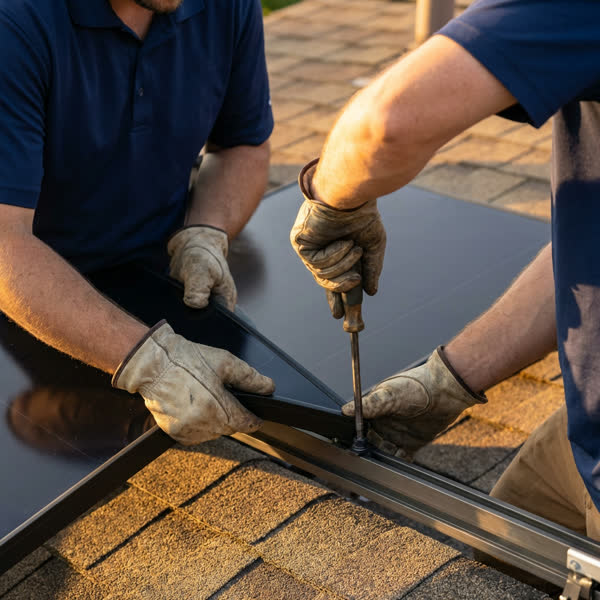 Careful solar panel removal